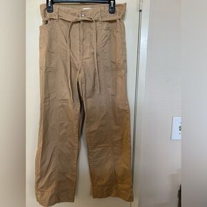 LOFT Khaki Wide Leg Pants Size 8 Petite